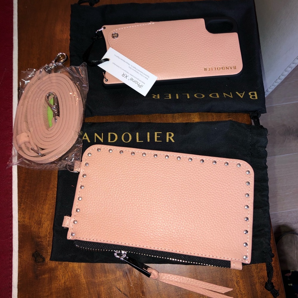Bandolier phone case, zip purse and strap